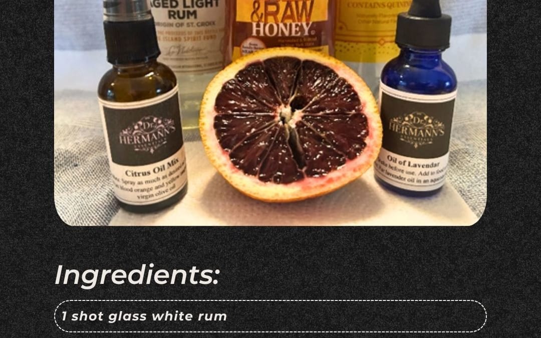 Sunset in Bloom Cocktail Recipe with Citrus or Lavender Essential Oil