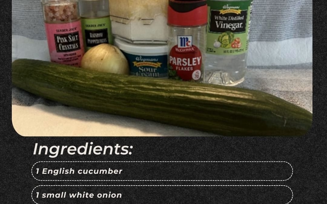 Creamy Cucumber Salad – Enlightened with Essential Oils