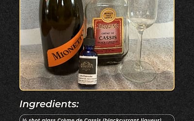 Kir Royale Floriated Cocktail Recipe with Lavender Essential Oil