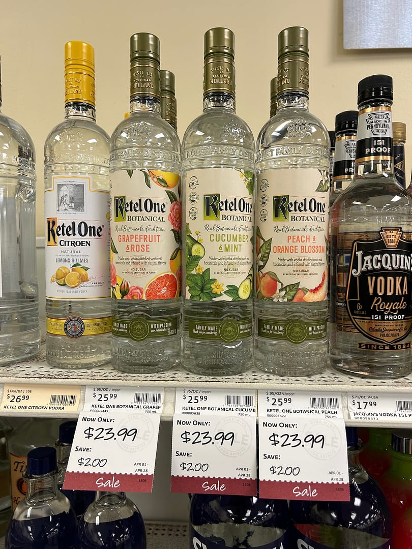 Figure 1: Examples of spiced vodka